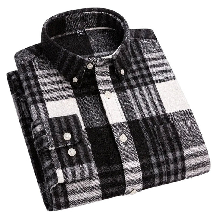 Adrián | Camisa de cuadros en negro y gris