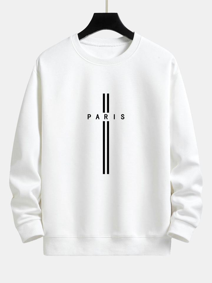 Adrián | Sudadera con estampado de rayas parisino y corte relajado