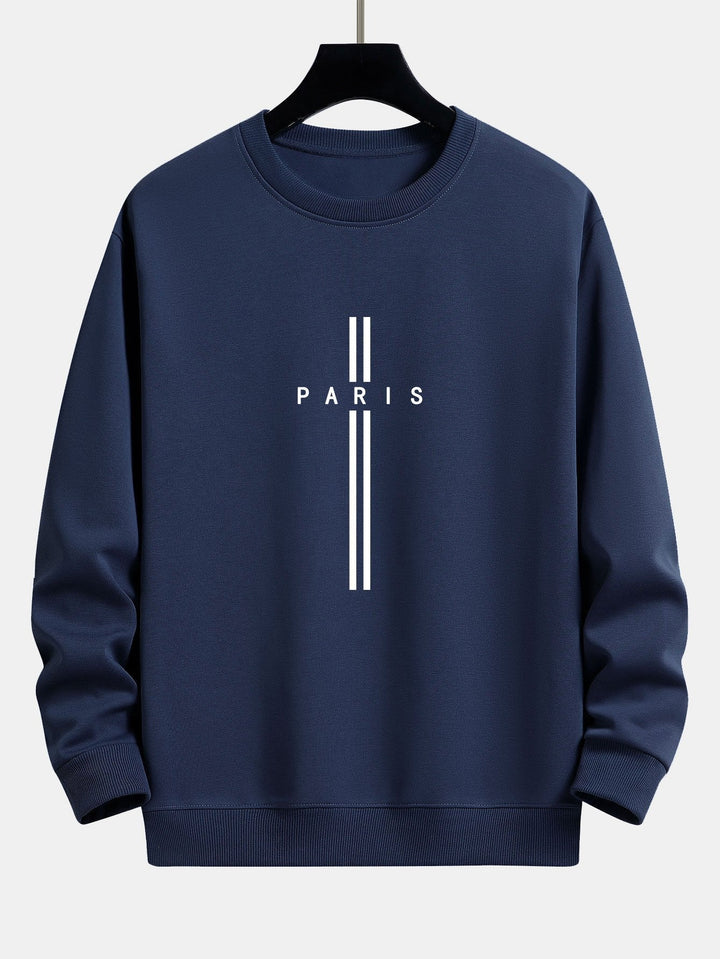 Adrián | Sudadera con estampado de rayas parisino y corte relajado