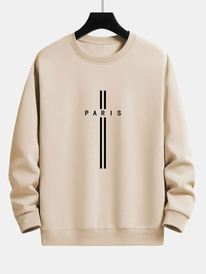 Adrián | Sudadera con estampado de rayas parisino y corte relajado