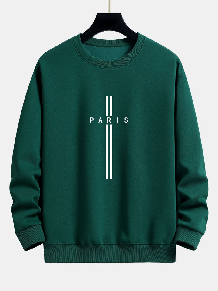 Adrián | Sudadera con estampado de rayas parisino y corte relajado