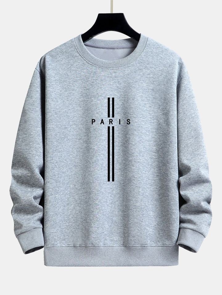 Adrián | Sudadera con estampado de rayas parisino y corte relajado