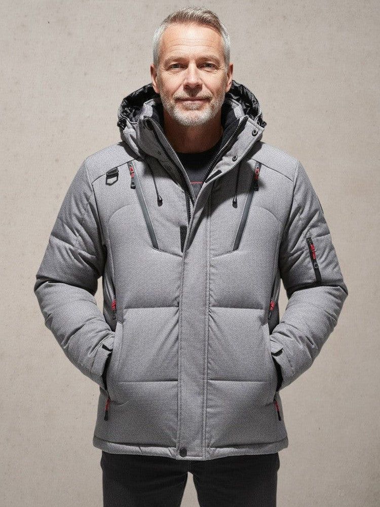 Agustín | Parka de invierno naranja con capucha