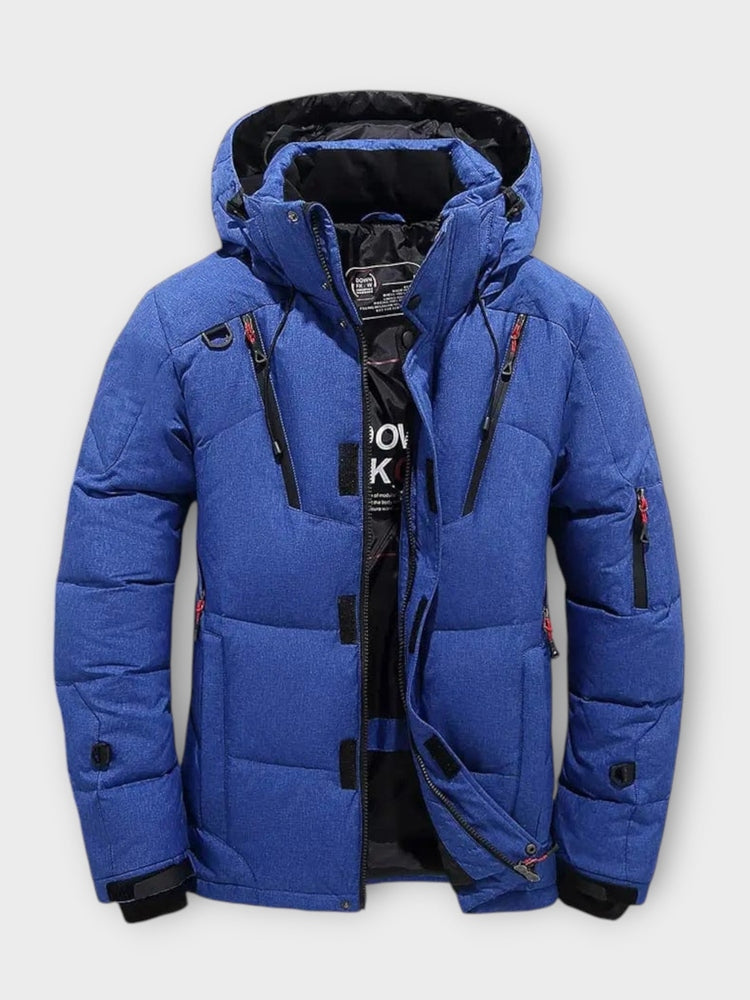 Agustín | Parka de invierno naranja con capucha