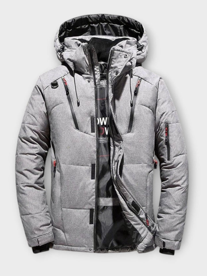Agustín | Parka de invierno naranja con capucha