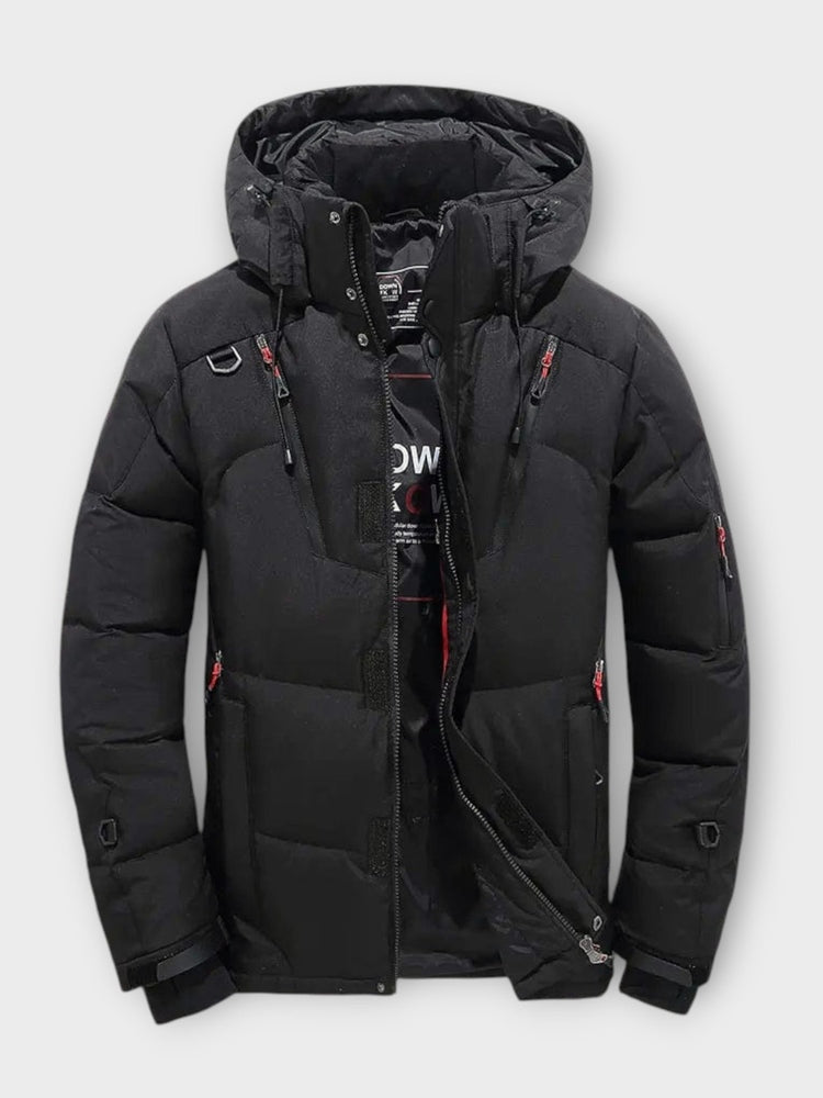 Agustín | Parka de invierno naranja con capucha