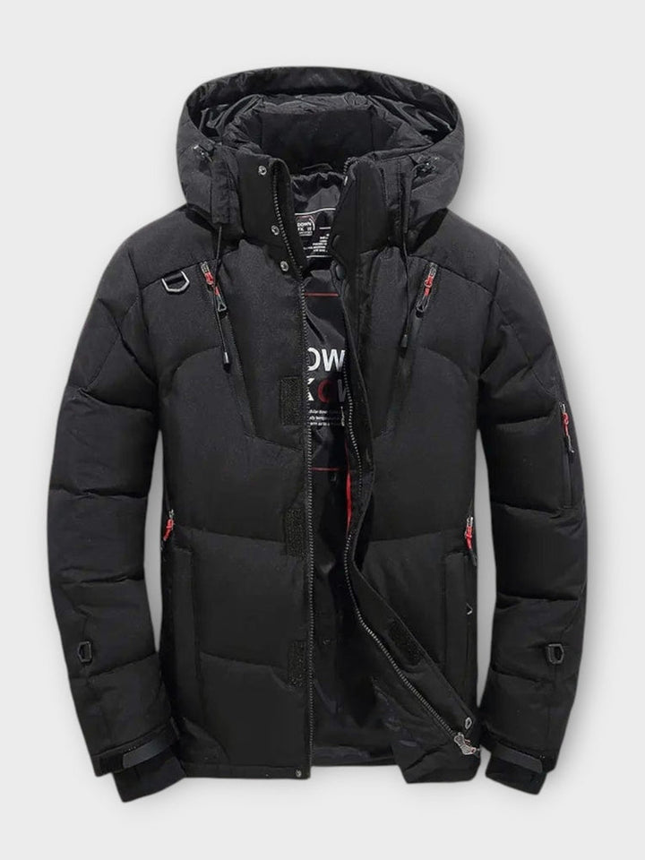Agustín | Parka de invierno naranja con capucha