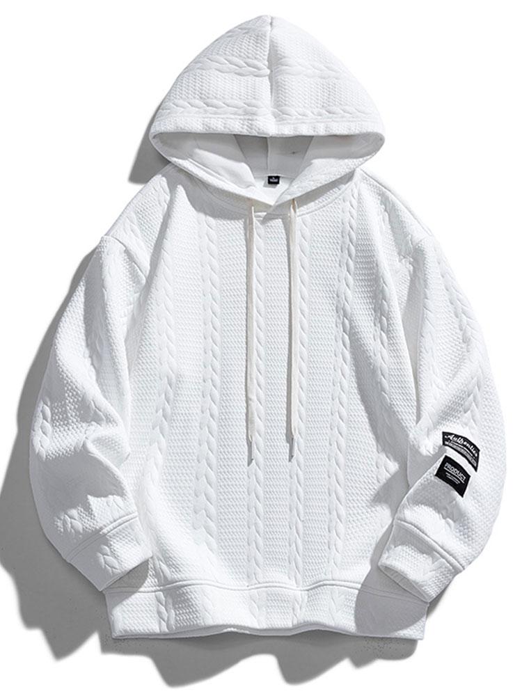 Agustín | Sudadera con capucha con jacquard de espigas de trigo