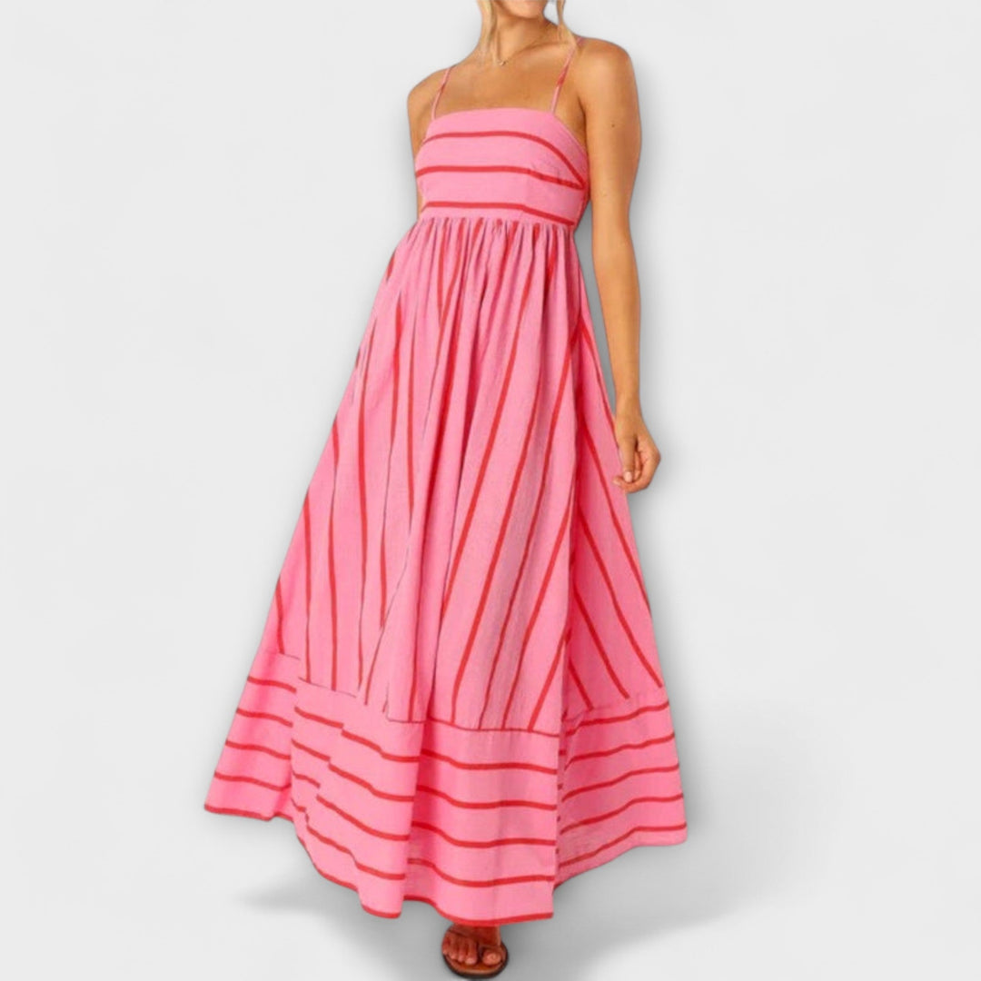 Lucía | Vestido maxi vaporoso con flores