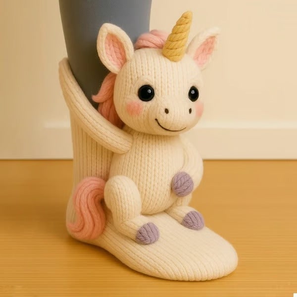 Alba | Calcetines con peluche de unicornio