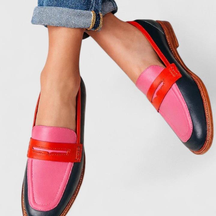 Alba | Mocasines en rosa, rojo y negro