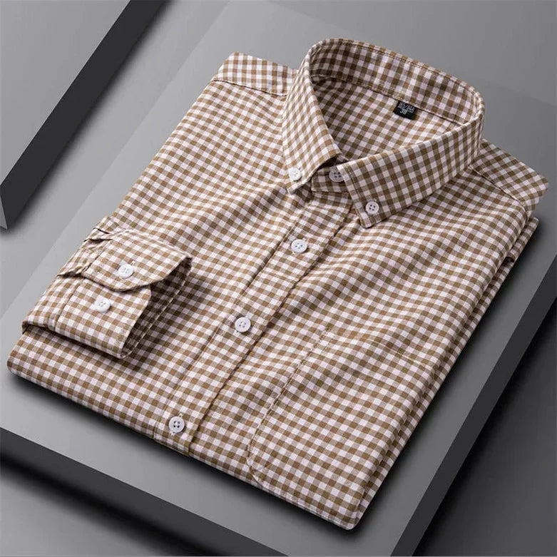 Alberto | Camisa verde de rayas multicolor