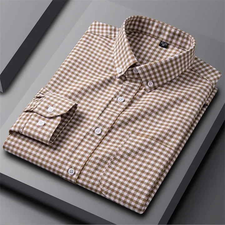 Alberto | Camisa verde de rayas multicolor
