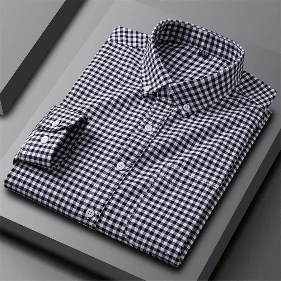 Alberto | Camisa verde de rayas multicolor