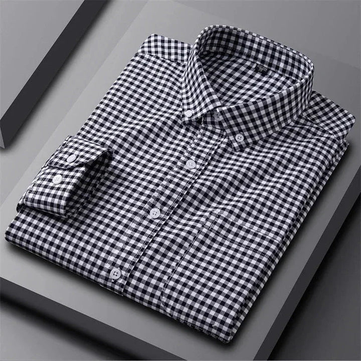 Alberto | Camisa verde de rayas multicolor