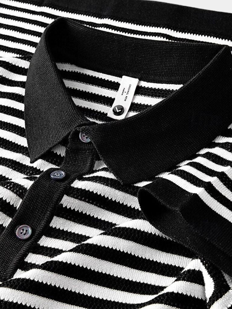Aldo | Polo de rayas en blanco y negro