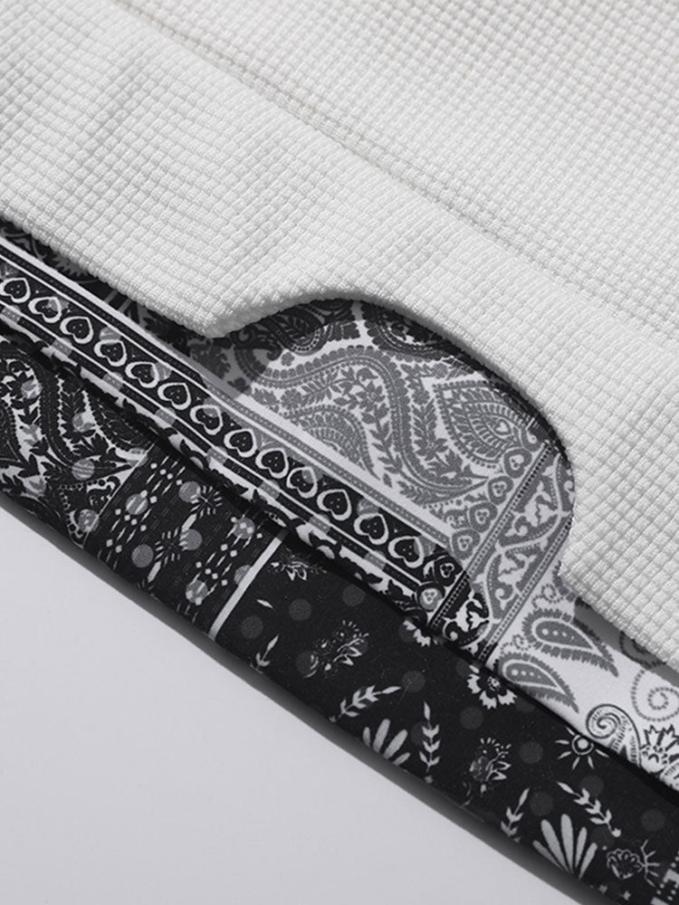 Alejandro | Sudadera con paneles paisley y textura gofre