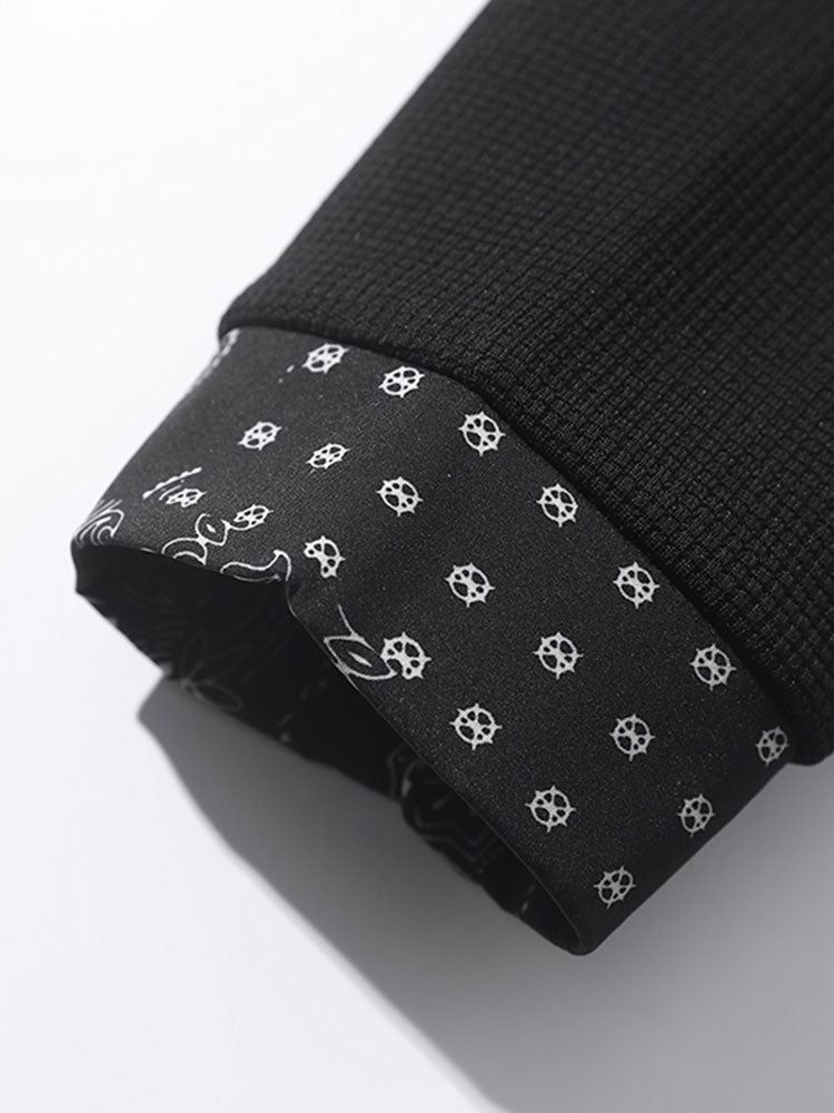 Alejandro | Sudadera con paneles paisley y textura gofre