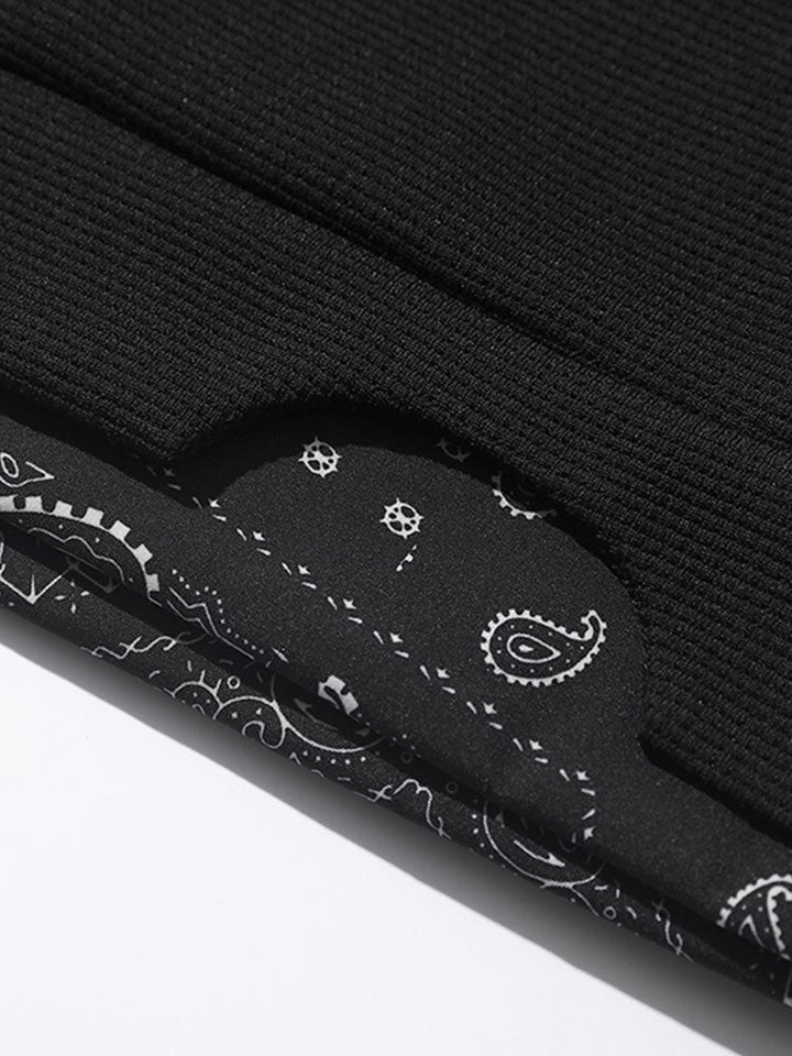Alejandro | Sudadera con paneles paisley y textura gofre
