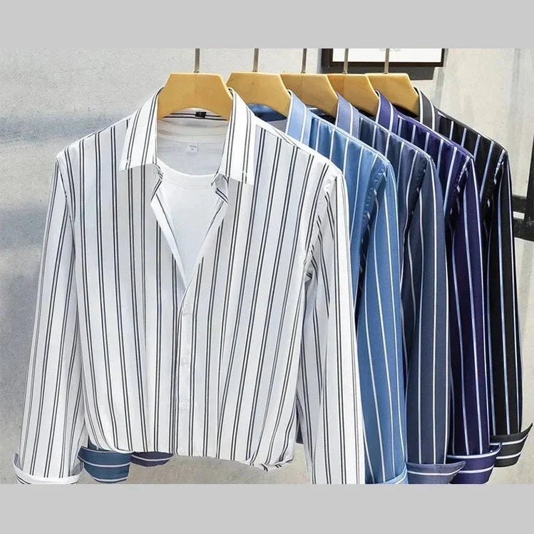 Alfonso | Camisa blanca de raya diplomática