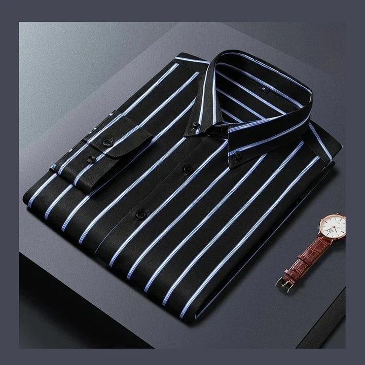 Alfonso | Camisa blanca de raya diplomática