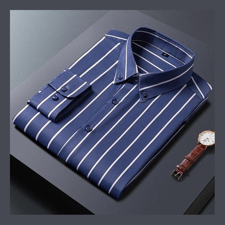 Alfonso | Camisa blanca de raya diplomática