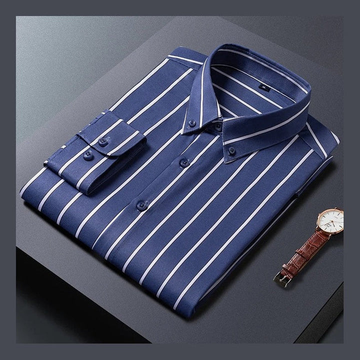 Alfonso | Camisa blanca de raya diplomática