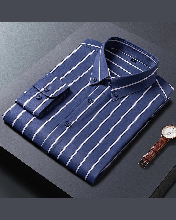 Alfonso | Camisa blanca de raya diplomática