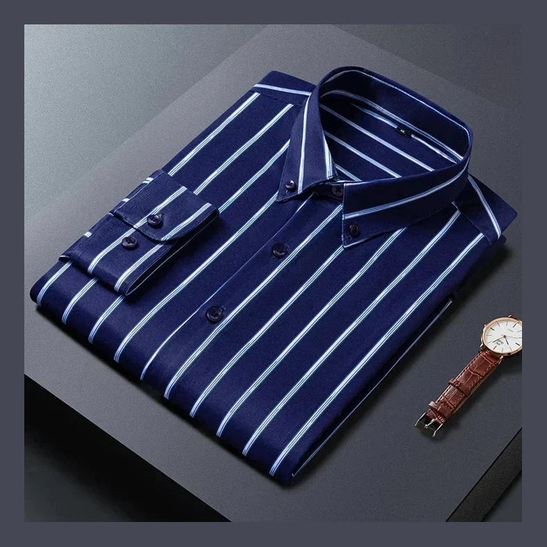 Alfonso | Camisa blanca de raya diplomática