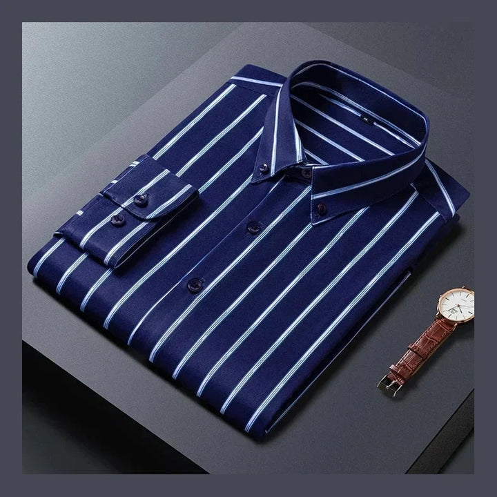 Alfonso | Camisa blanca de raya diplomática