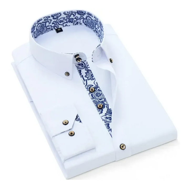 Alfredo | Camisa negra con ribete en contraste