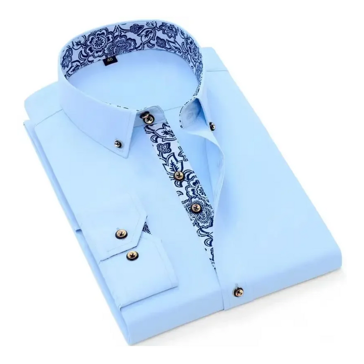 Alfredo | Camisa negra con ribete en contraste