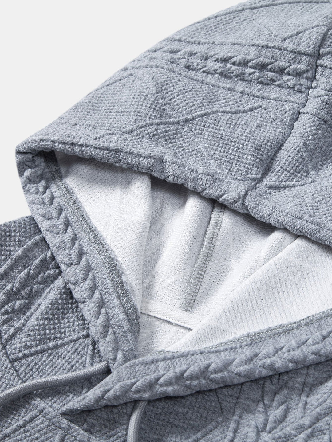 Alonso | Sudadera con capucha con jacquard geométrico y corte relajado