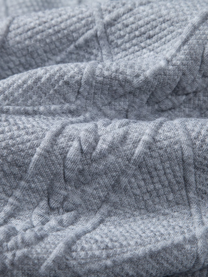 Alonso | Sudadera con capucha con jacquard geométrico y corte relajado