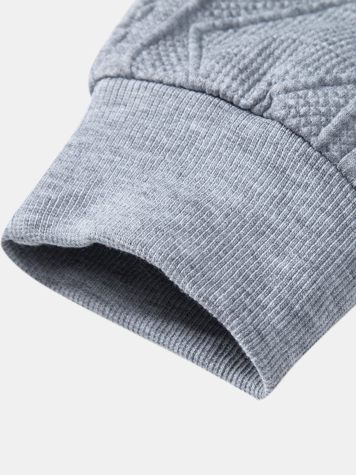Alonso | Sudadera con capucha con jacquard geométrico y corte relajado