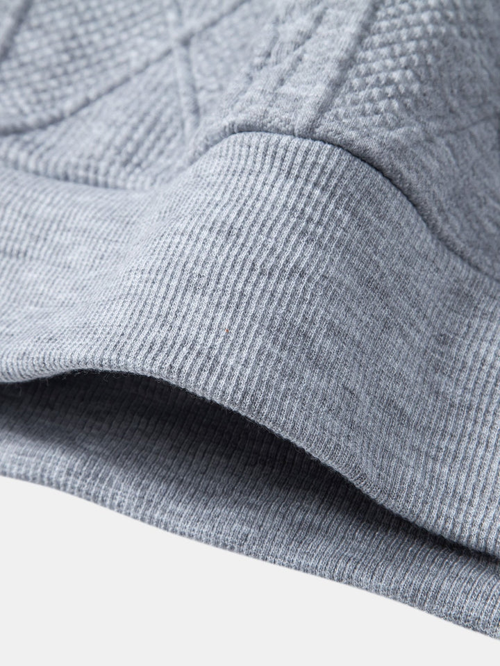 Alonso | Sudadera con capucha con jacquard geométrico y corte relajado