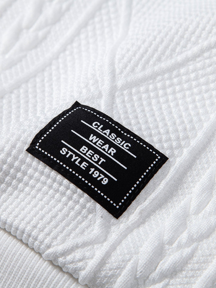 Alonso | Sudadera con capucha con jacquard geométrico y corte relajado