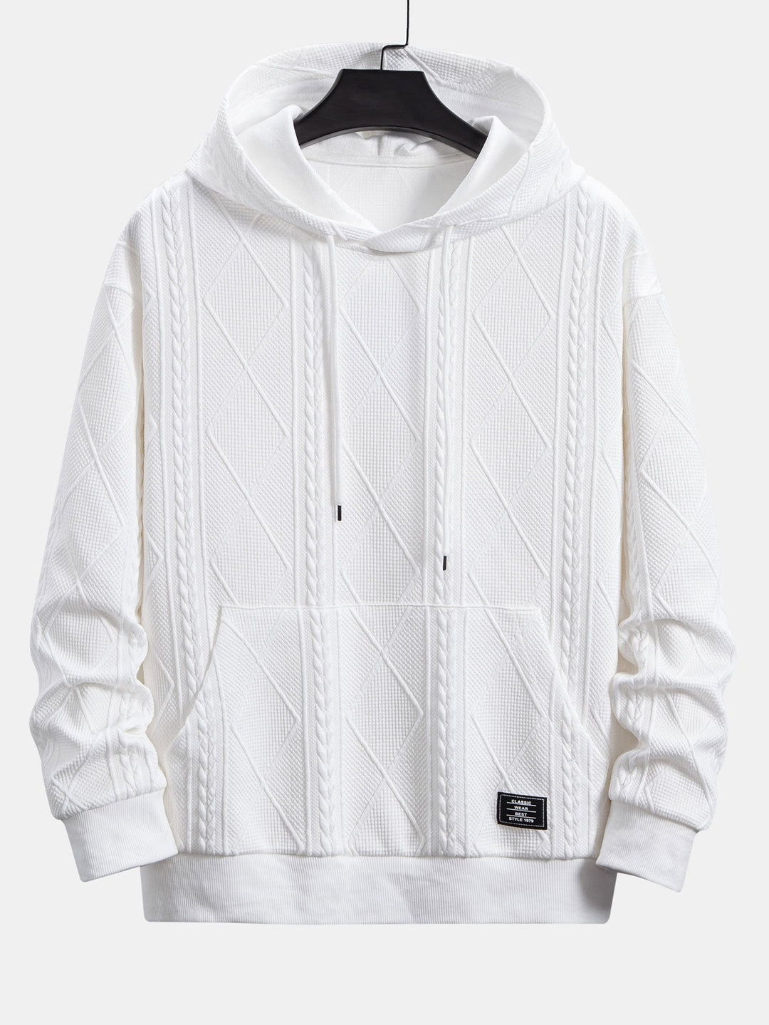 Alonso | Sudadera con capucha con jacquard geométrico y corte relajado
