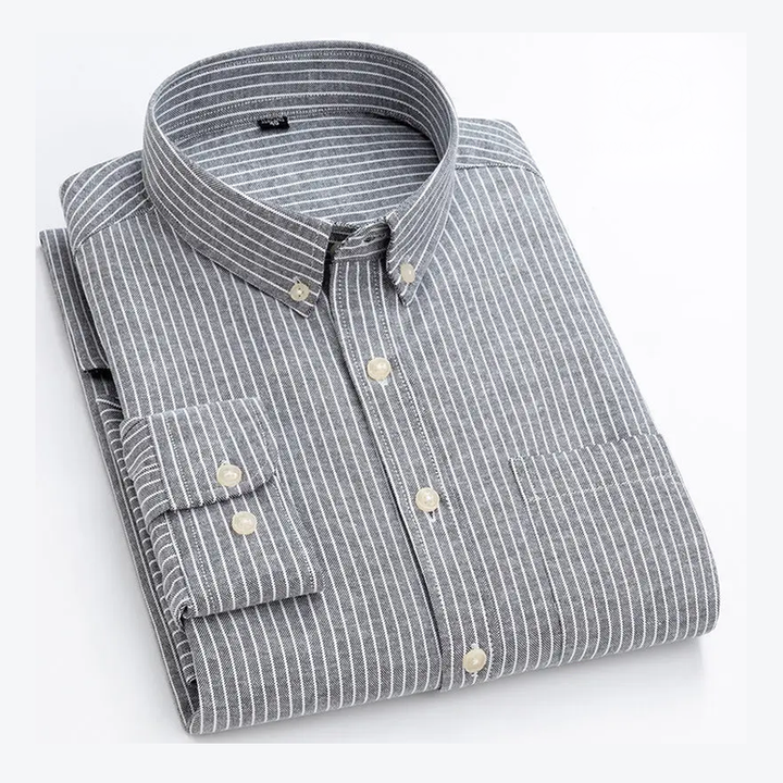 Amadeo | Camisa azul claro de raya diplomática
