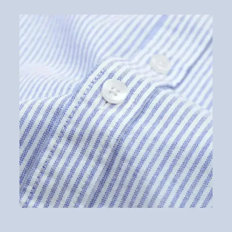 Amadeo | Camisa azul claro de raya diplomática