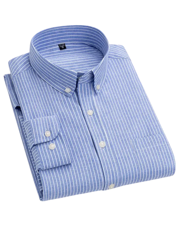 Amadeo | Camisa azul claro de raya diplomática
