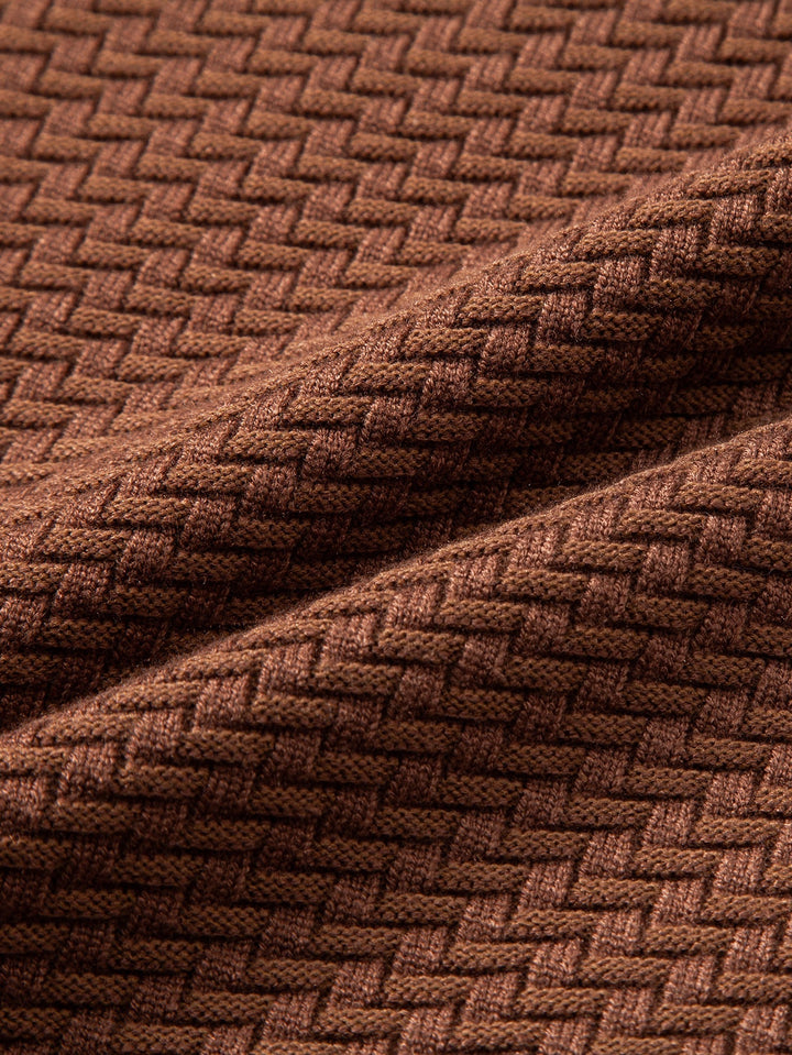 Amadeo | Jersey jacquard con motivo de olas y cremallera corta
