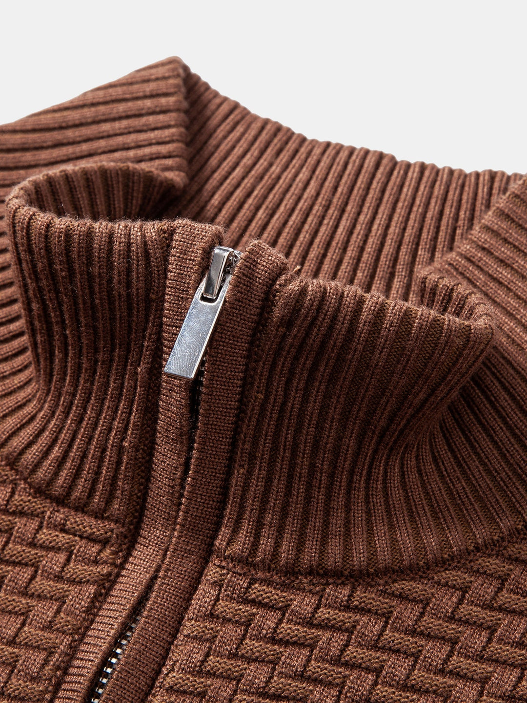 Amadeo | Jersey jacquard con motivo de olas y cremallera corta