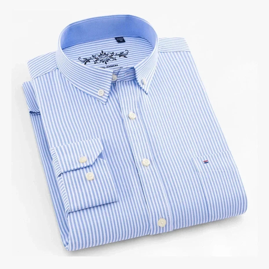 Amador | Camisa verde menta con cuello button-down