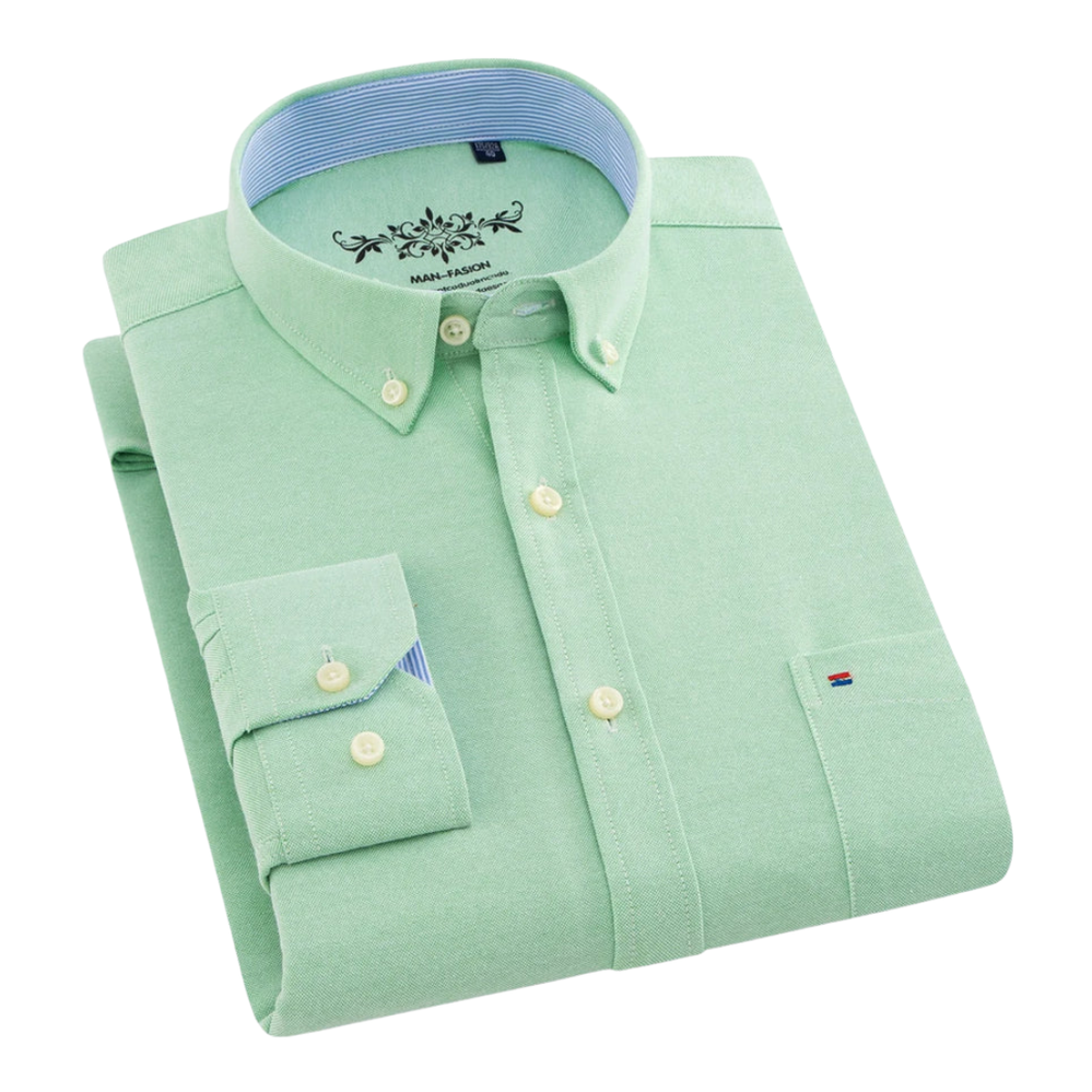 Amador | Camisa verde menta con cuello button-down