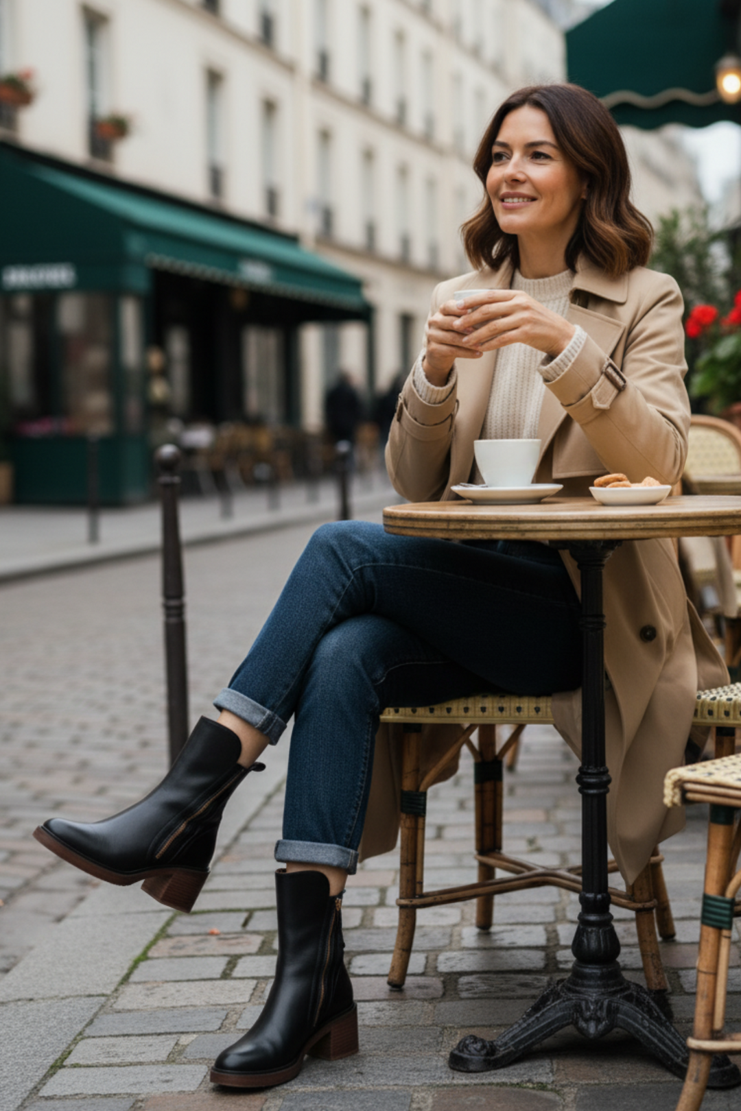 Amalia | Botas de piel con tacón cuadrado