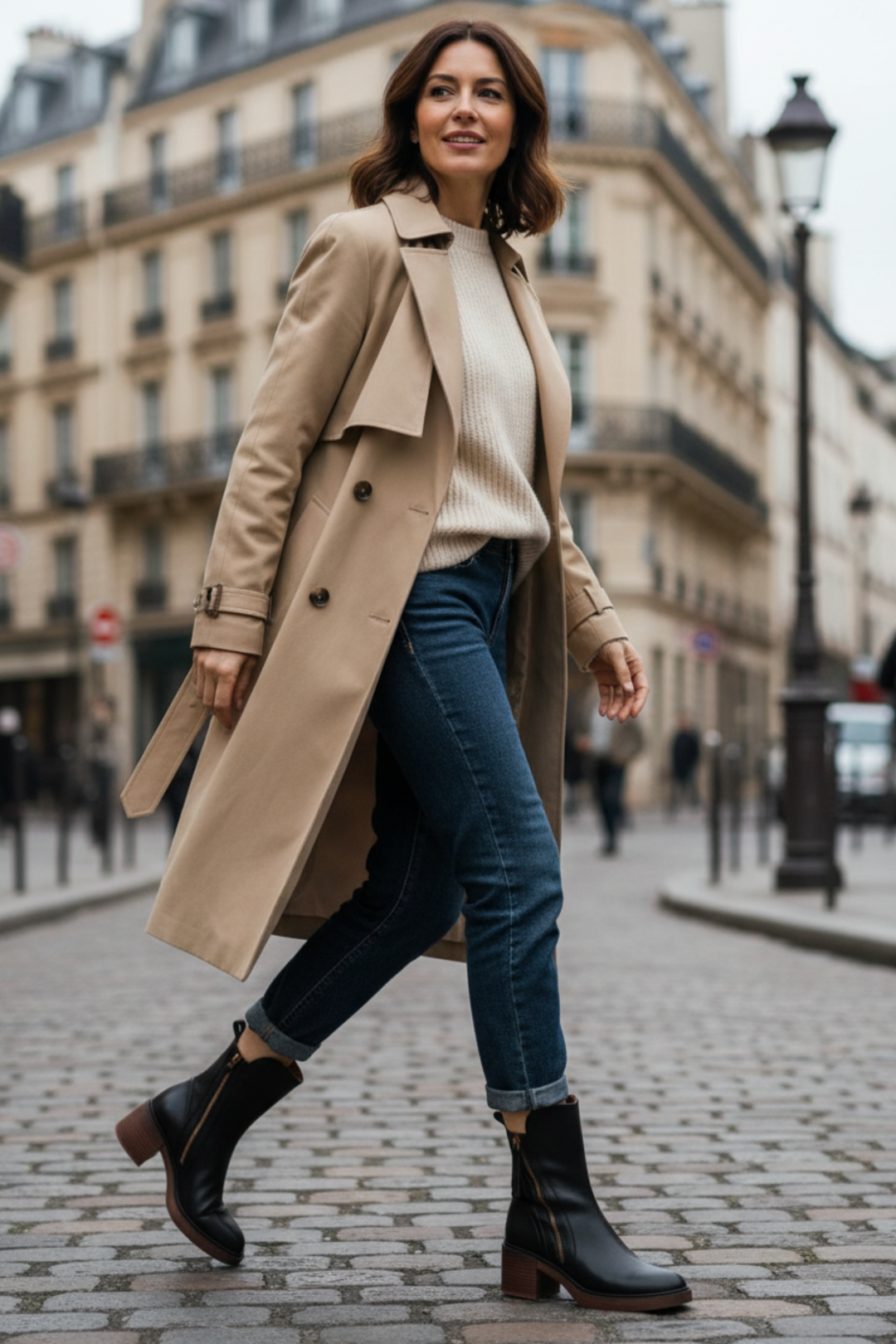 Amalia | Botas de piel con tacón cuadrado