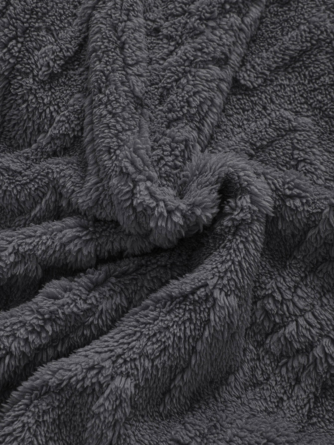 Ambrosio | Sudadera con capucha de borreguito con jacquard geométrico y cremallera