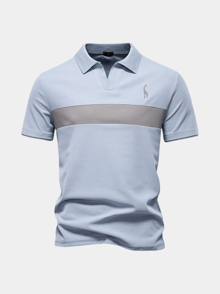 Anacleto | Polo blanco con rayas en contraste