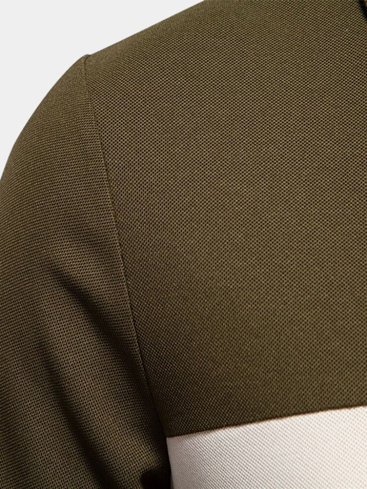 Anacleto | Polo blanco con rayas en contraste